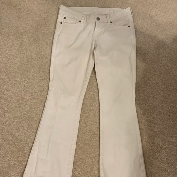 White A Pocket Boot-leg 7 For All Mankind Jeans - Picture 2 of 8